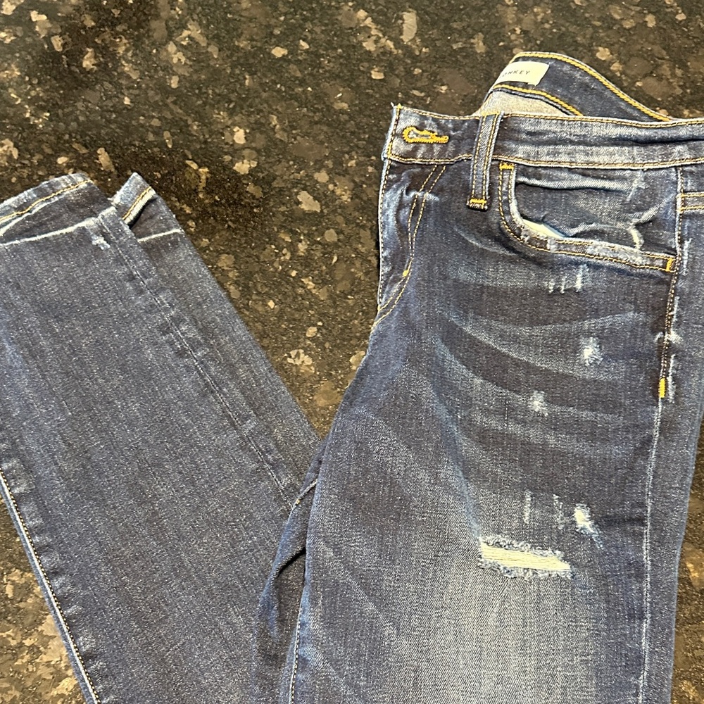 Flying Monkey Stylish Blue Distressed Women Jeans